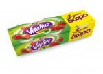 Vitaline skimmed yoghurt dessert with pieces of strawberry, 0% fat, 3x200g (2+1 free)